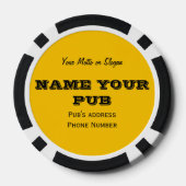 ÉÉN GRATIS BEER aangepaste balk/drink-chips Poker Chips (Achterkant)