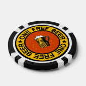 ÉÉN GRATIS BEER aangepaste balk/drink-chips Poker Chips (Enkel)