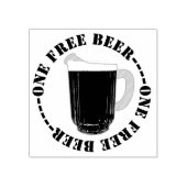 Eén gratis bier rubberstempel (Afrduk)