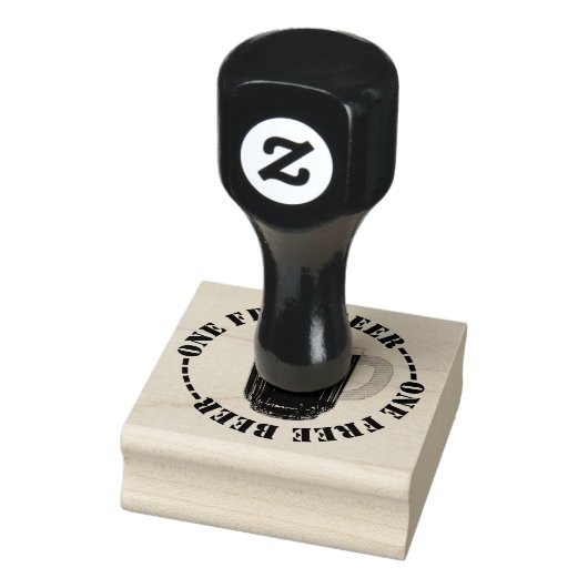 Eén gratis bier rubberstempel (Stempel)