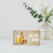 Een gratis Drink Kaart of ticket (Staand voorkant)