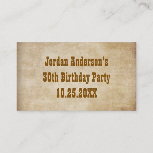 Een gratis Drink Kaart of ticket (Achterkant)