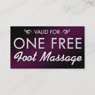 Eén gratis massage kortingskaartje