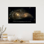 Een grazende confrontatie tussen twee spirale ster poster (Keuken)