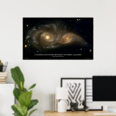 Een grazende confrontatie tussen twee spirale ster poster (Thuiskantoor)