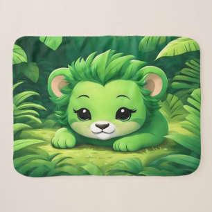 Een Green Lion Cub ontspannen in het Oerwoud Sherpa Deken