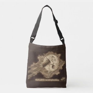 Een greep naar de  tekening van de maan crossbody tas