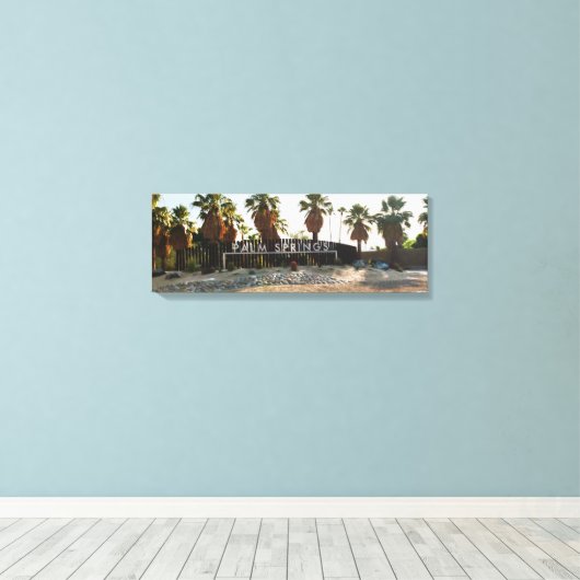EEN GREETTE VAN PALMSPRINGS CANVAS AFDRUK (Insitu (Houten vloer))