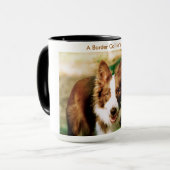 Een grens-collie-ogen mok (Voorkant links)