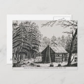 Een grenscabine uit 'The Pageant of America' Briefkaart (Voorkant / Achterkant)