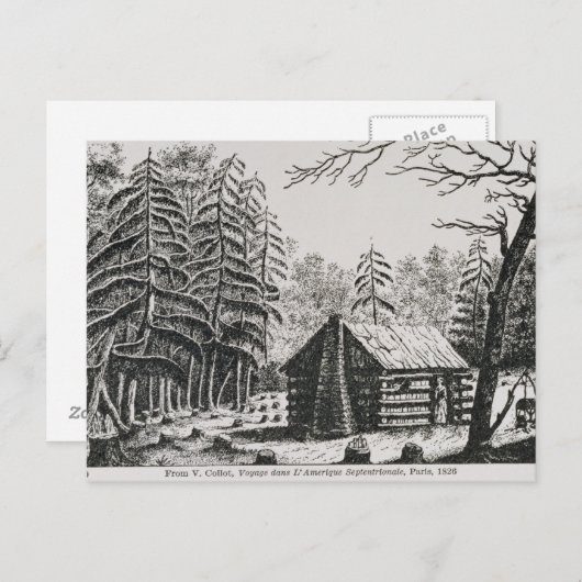 Een grenscabine uit 'The Pageant of America' Briefkaart (Voorkant / Achterkant)