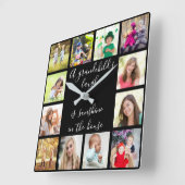 Een Grenzende prijsopgave 12 Foto zwart Vierkante Klok (Hoek)