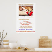 Een Greyhound aannemen Poster (Keuken)