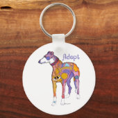 Een Greyhound aannemen Sleutelhanger (Voorkant)