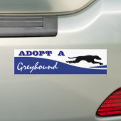 Een Greyhound Dog aannemen Bumpersticker (Op auto)
