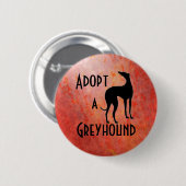 Een Greyhound Dog aannemen Ronde Button 5,7 Cm (Voorkant /achterkant)