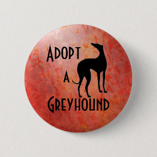Een Greyhound Dog aannemen Ronde Button 5,7 Cm