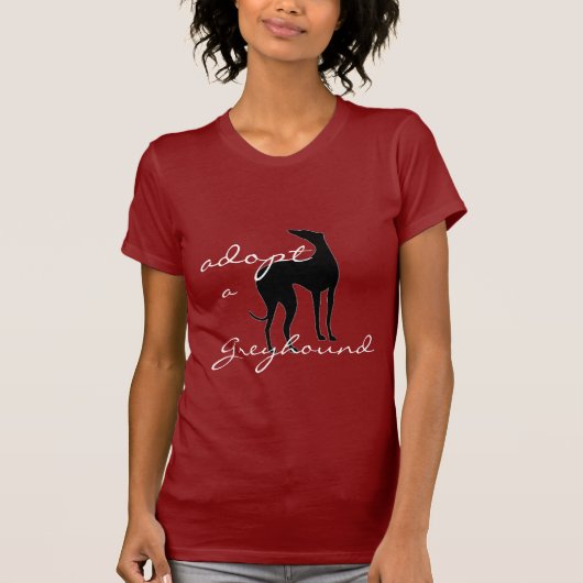 Een Greyhound Dog aannemen T-shirt (Voorkant)