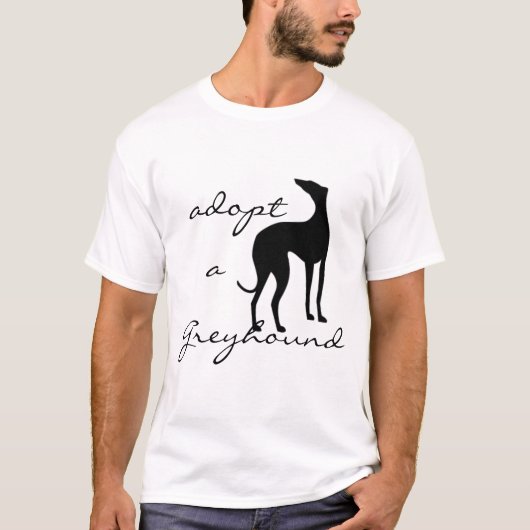Een Greyhound Dog aannemen T-shirt (Voorkant)