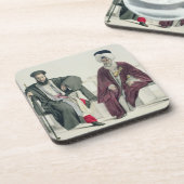 Een Griekse priester en een Turk, gegraveerd door Bier Onderzetter (Linkerzijde)