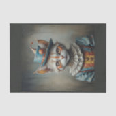 Een griezelig katje verkleed als een clown tissuepapier (Voorkant)