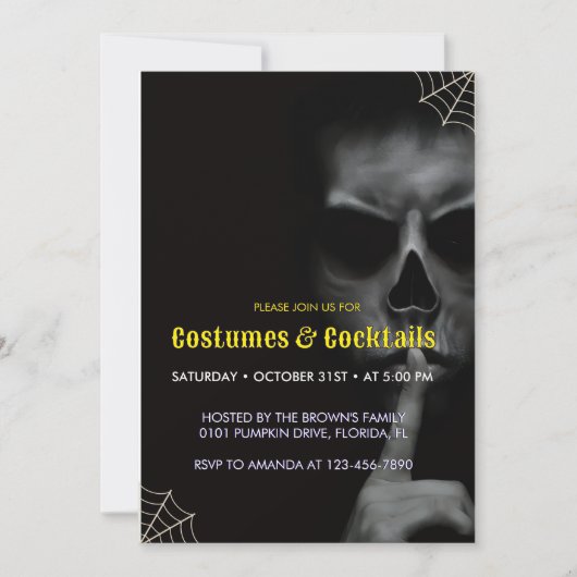 Een griezelige Halloween uitnodiging fe (Voorkant)