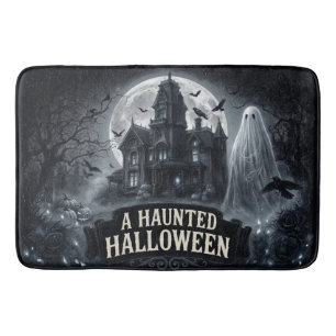 Een Griezelige Halloween Vintage Gotische Illustra Badmat