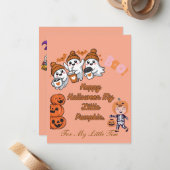 Een griezelige Halloween wens Notitiekaartje (Voorkant / Achterkant in situ)