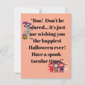 Een griezelige Halloween wens Notitiekaartje (Achterkant)