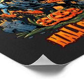 Een griezelige heks op een Poster in de ruimte (Hoek)