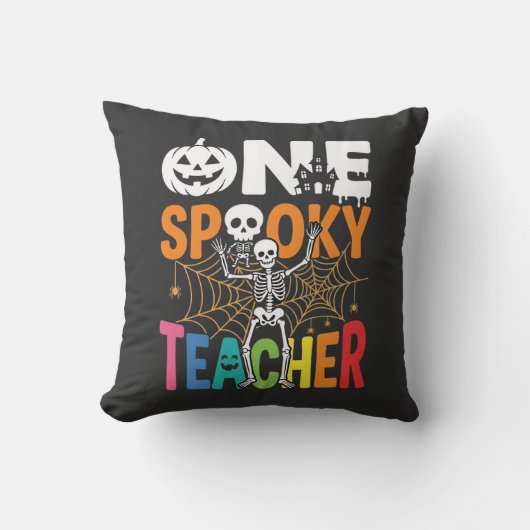 Een griezelige leraar Halloween-ontwerp_1 Kussen (Voorkant)