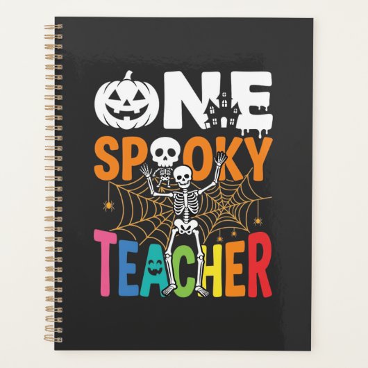 Eén griezelige leraar Halloween-ontwerp_1 Planner (Voorkant)