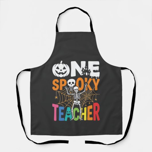Een griezelige leraar Halloween-ontwerp_1 Schort (Voorkant)