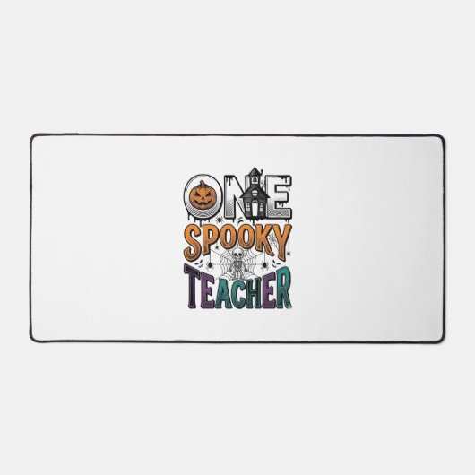 Een griezelige leraar Halloween vector ontwerp_1 Bureaumat (Voorkant)