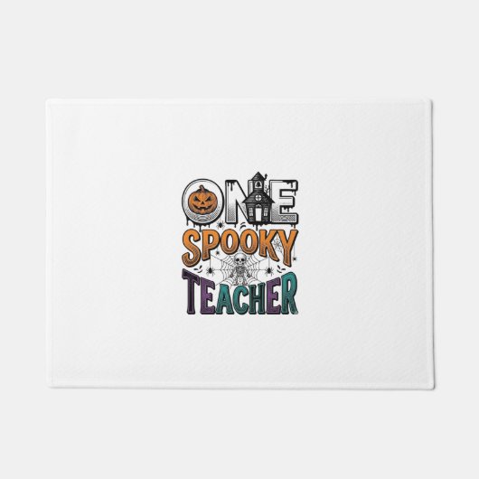 Een griezelige leraar Halloween vector ontwerp_1 Deurmat (Voorkant)
