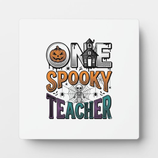 Een griezelige leraar Halloween vector ontwerp_1 Fotoplaat (Voorkant)