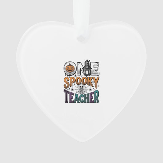 Een griezelige leraar Halloween vector ontwerp_1 Ornament (voorkant)
