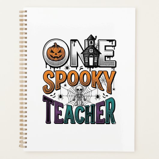 Een griezelige leraar Halloween vector ontwerp_1 Planner (Voorkant)