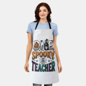 Een griezelige leraar Halloween vector ontwerp_1 Schort (Gedragen)