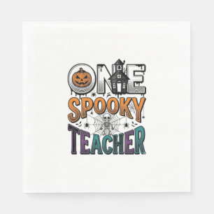 Een griezelige leraar Halloween vector ontwerp_1 Servet