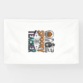 Een griezelige leraar Halloween vector ontwerp_1 Spandoek (Horizontaal)