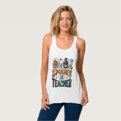 Een griezelige leraar Halloween vector ontwerp_1 Tanktop (Volledige Voorkant)