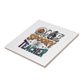 Een griezelige leraar Halloween vector ontwerp_1 Tegeltje (Zijkant)