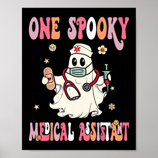 Een griezelige medische assistent Ghost Halloween Poster (Voorkant)