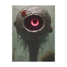 Een griezelige oogbalplantansichtkaart