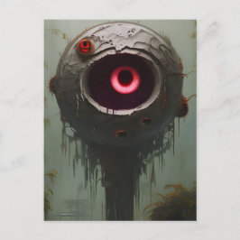 Een griezelige oogbalplantansichtkaart briefkaart