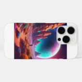 Een griezelige planeet en astronaut Case-Mate iPhone case (Achterkant (horizontaal))