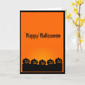 Een griezelige Rij van de Pompoenen van Halloween Kaart (Gele Bloem)