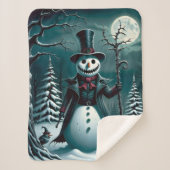 Een griezelige sneeuwpop sherpa deken (Voorkant)