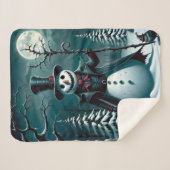 Een griezelige sneeuwpop sherpa deken (Voorkant (horizontaal))